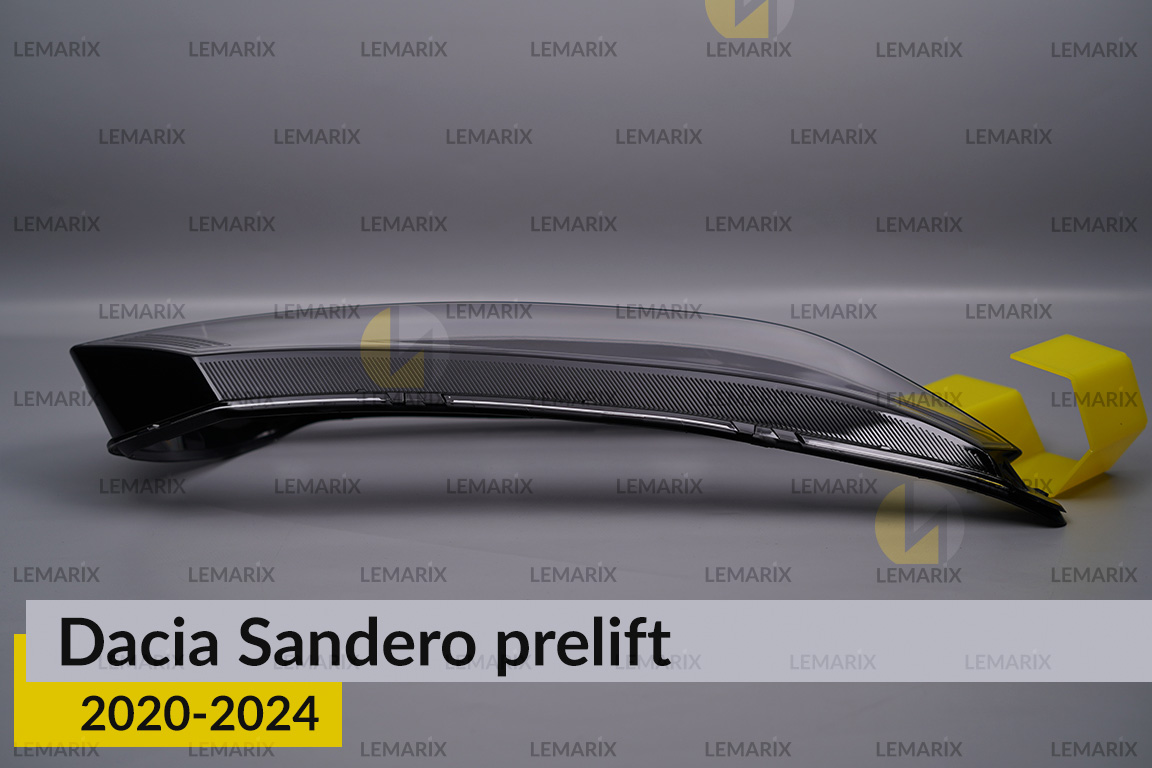 Скло фари Dacia Sandero (2020-2025) дорест/1 рест праве