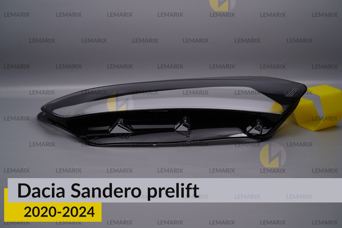 Скло фари Dacia Sandero (2020-2025) дорест/1 рест праве