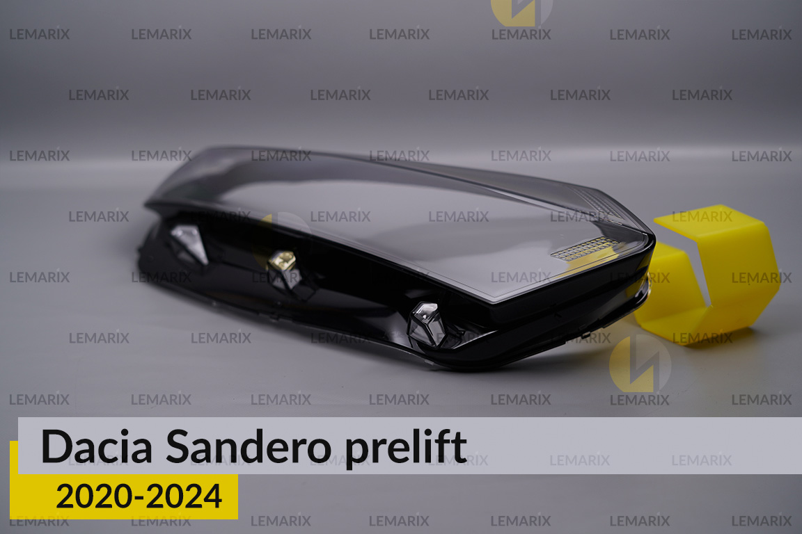 Скло фари Dacia Sandero (2020-2025) дорест/1 рест праве