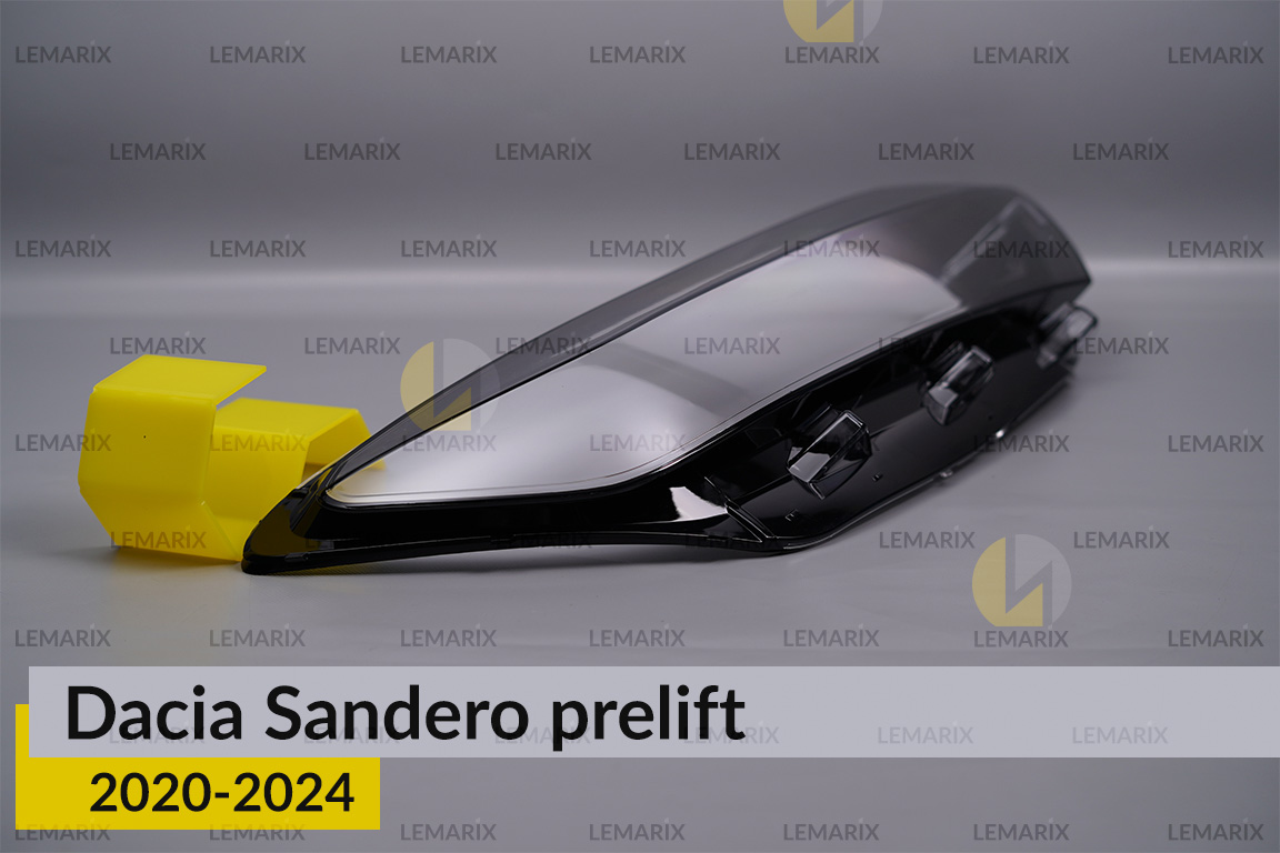 Скло фари Dacia Sandero (2020-2025) дорест/1 рест праве