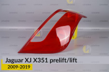 Стекло заднего фонаря внешнее в крыле Jaguar XJ X351 (2009-2019) дорест/рест правое