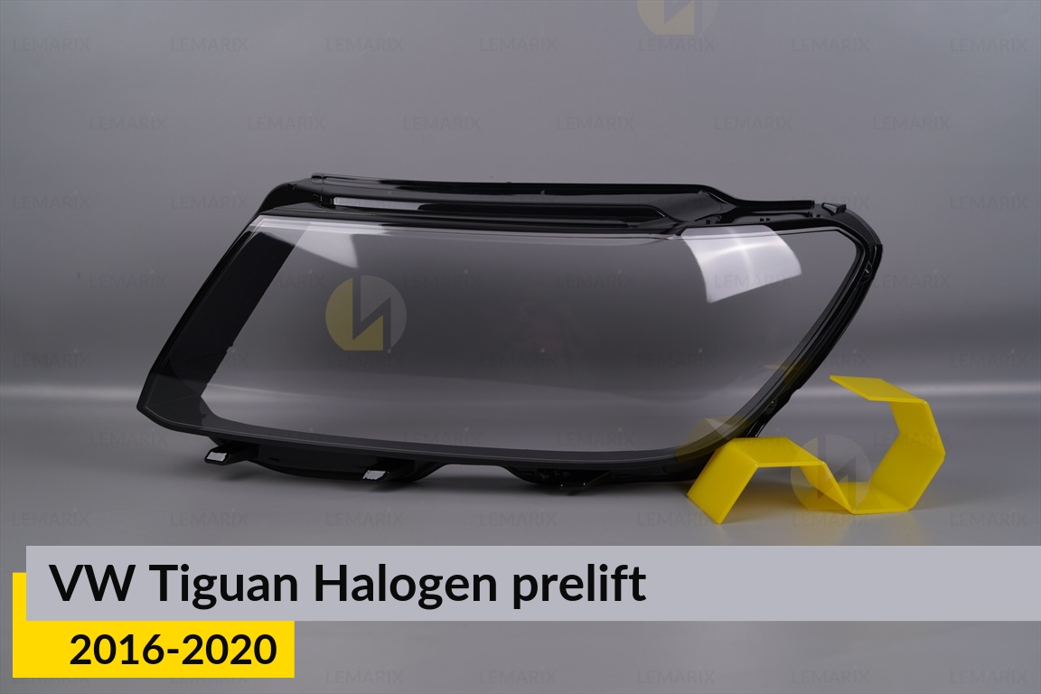 Скло фари VW Volkswagen Tiguan Halogen (2016-2020) дорест ліве