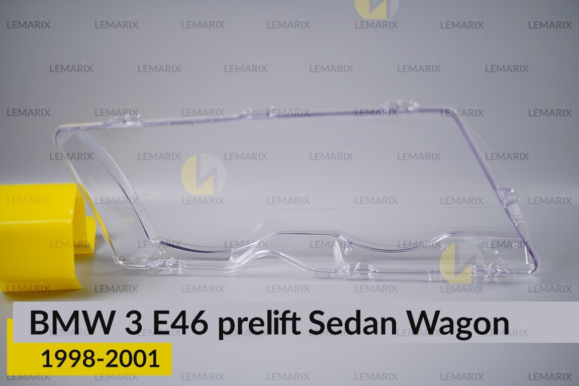 Скло фари BMW 3 E46 Sedan Wagon (1998-2001) дорест ліве