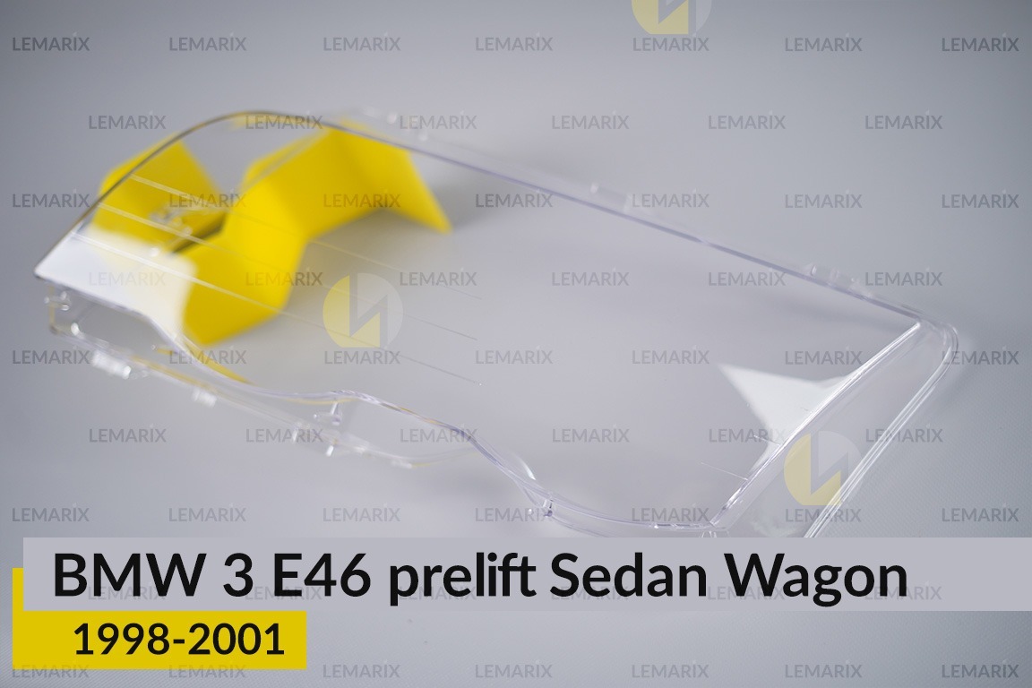 Скло фари BMW 3 E46 Sedan Wagon (1998-2001) дорест ліве