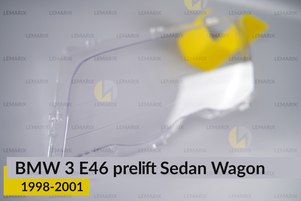 Скло фари BMW 3 E46 Sedan Wagon (1998-2001) дорест ліве
