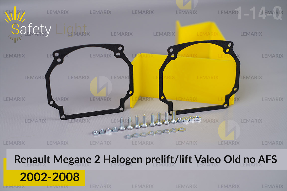 Перехідна рамка для Renault Megane 2 Halogen Valeo old no AFS (2002-2008) дорест/рест