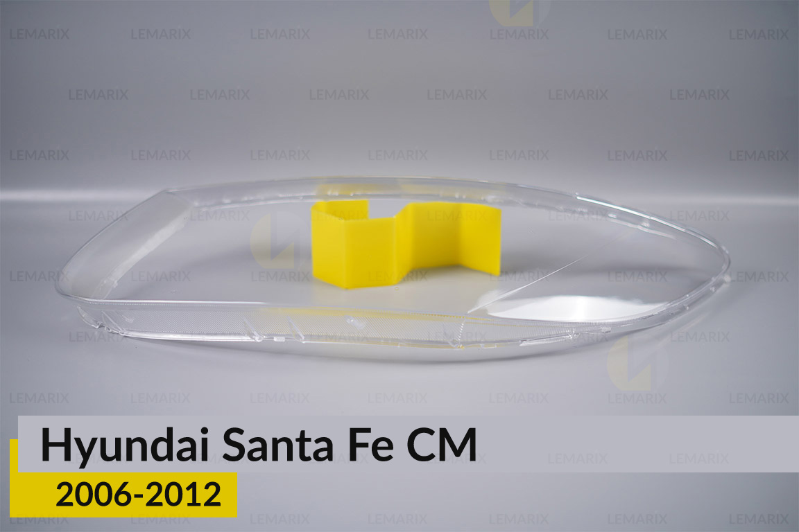 Скло фари Hyundai Santa Fe CM (2006-2012) ліве