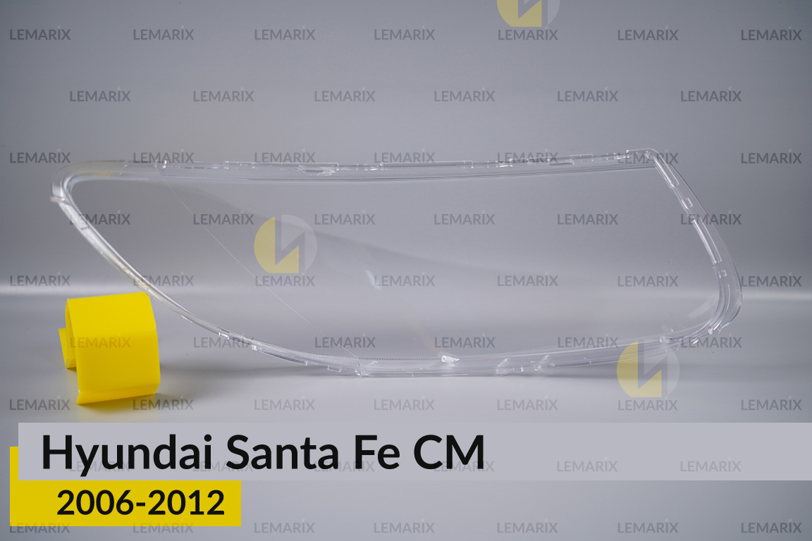 Скло фари Hyundai Santa Fe CM (2006-2012) ліве