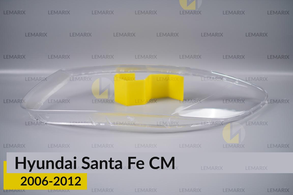 Скло фари Hyundai Santa Fe CM (2006-2012) ліве