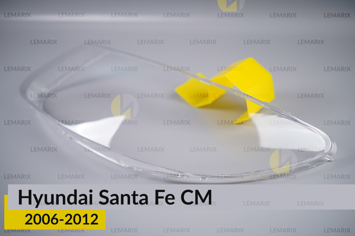 Скло фари Hyundai Santa Fe CM (2006-2012) ліве