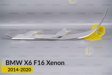 Хромована декоративна маска нижня BMW X6 F16 Xenon (2014-2020) ліва