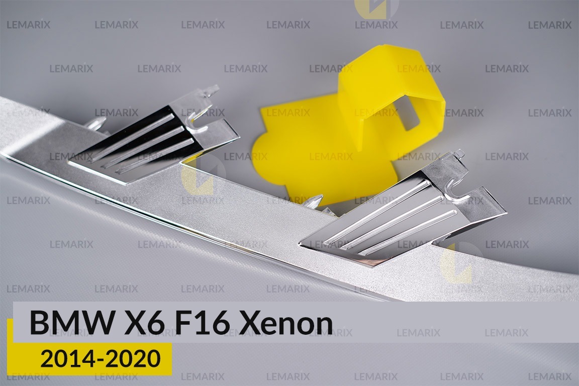 Хромована декоративна маска нижня BMW X6 F16 Xenon (2014-2020) ліва