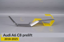 Хромована декоративна маска нижня Audi A6 C8 (2018-2025) дорест права