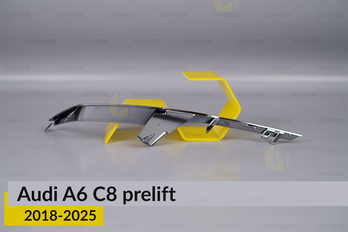 Хромована декоративна маска нижня Audi A6 C8 (2018-2025) дорест права