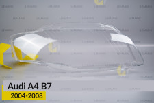Скло фари Audi A4 B7 (2004-2008) праве
