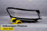 Скло фари VW Volkswagen Phideon (2016-2023) праве