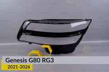 Скло фари Genesis G80 RG3 (2021-2026) ліве