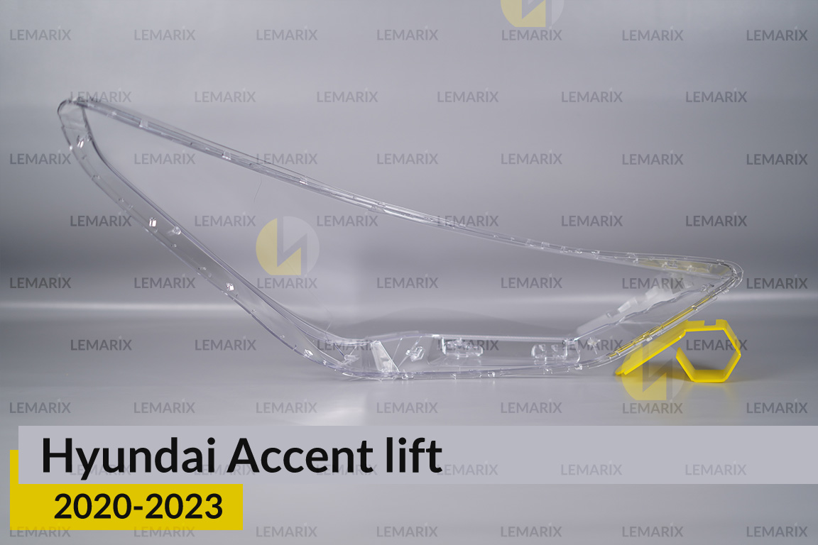 Скло фари Hyundai Accent (2020-2023) рест ліве