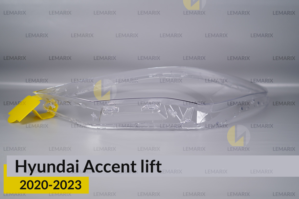 Скло фари Hyundai Accent (2020-2023) рест ліве
