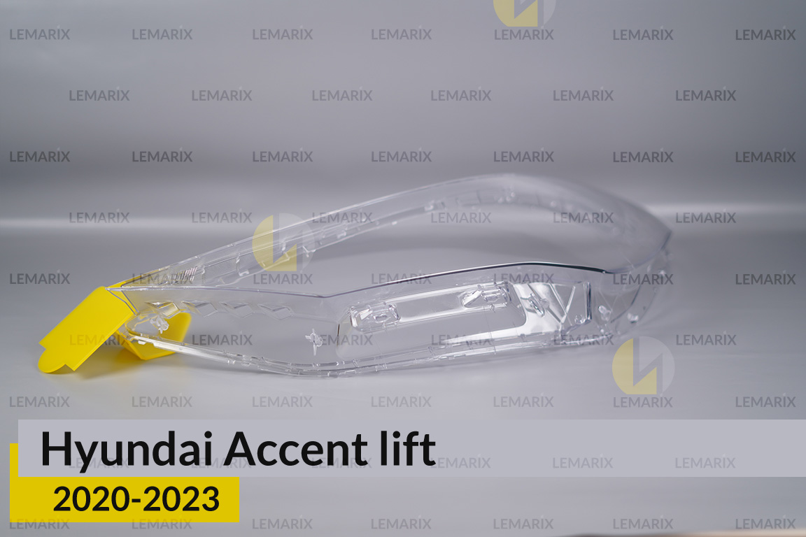 Скло фари Hyundai Accent (2020-2023) рест ліве
