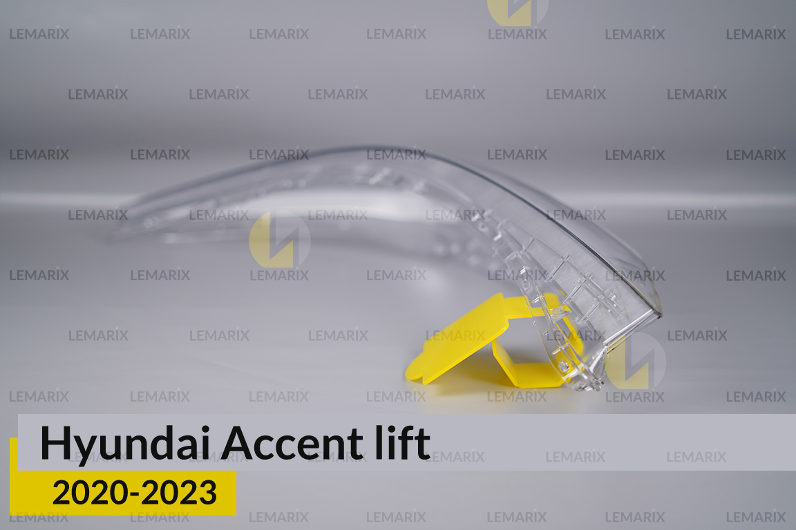 Скло фари Hyundai Accent (2020-2023) рест ліве