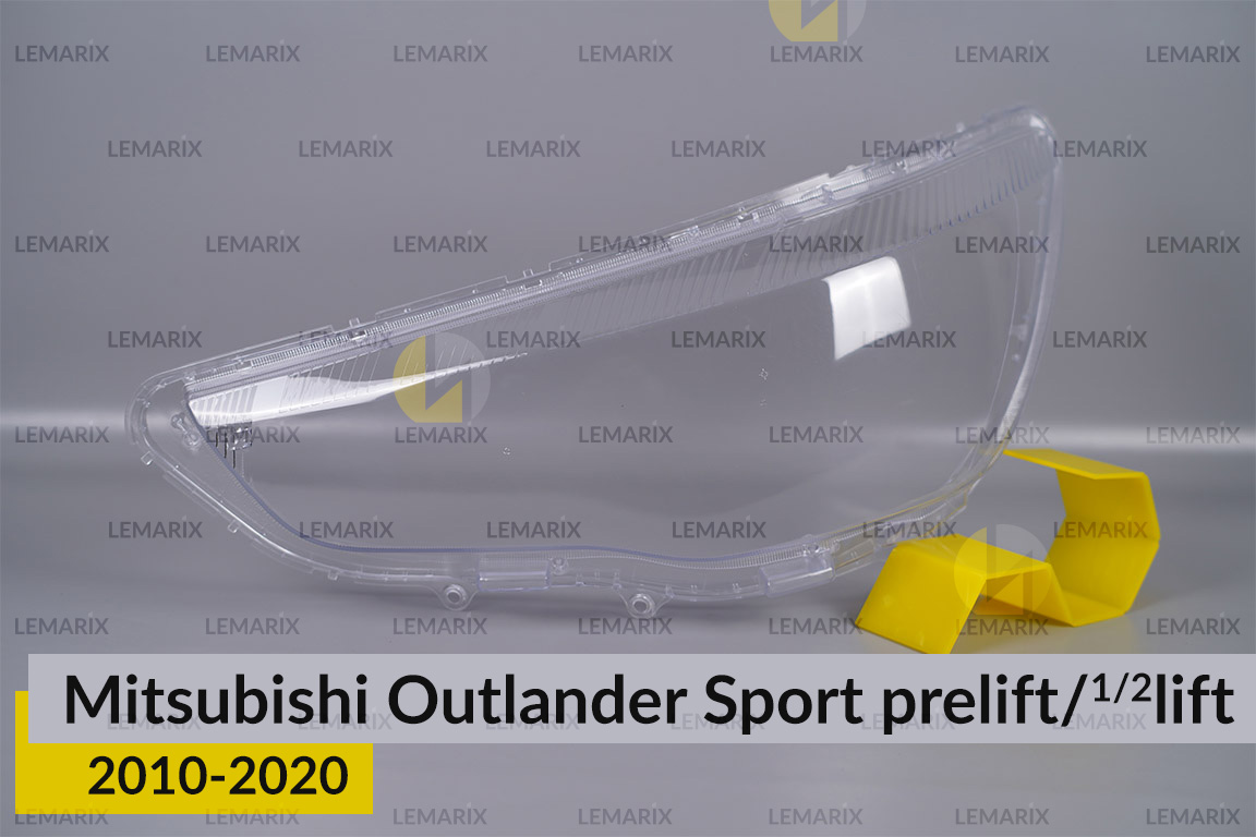 Скло фари Mitsubishi Outlander Sport (2010-2020) дорест/1/2 рест ліве