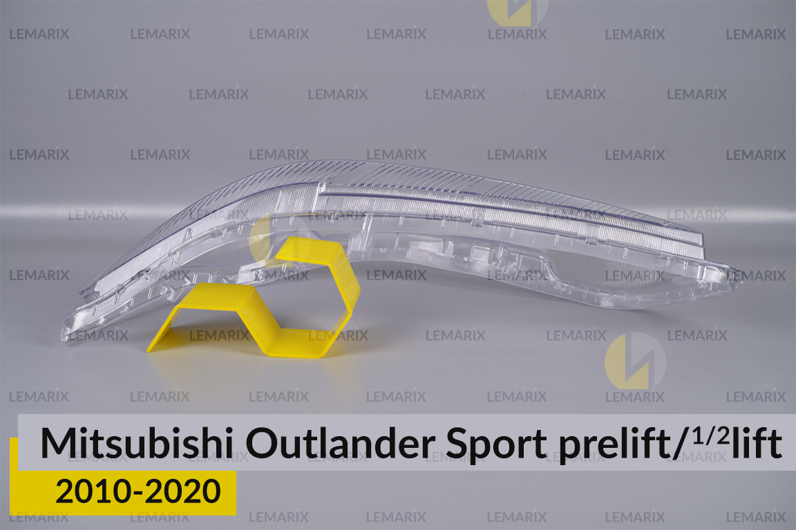 Скло фари Mitsubishi Outlander Sport (2010-2020) дорест/1/2 рест ліве