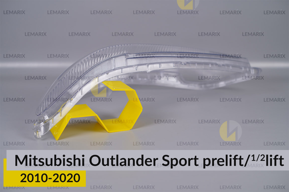 Скло фари Mitsubishi Outlander Sport (2010-2020) дорест/1/2 рест ліве