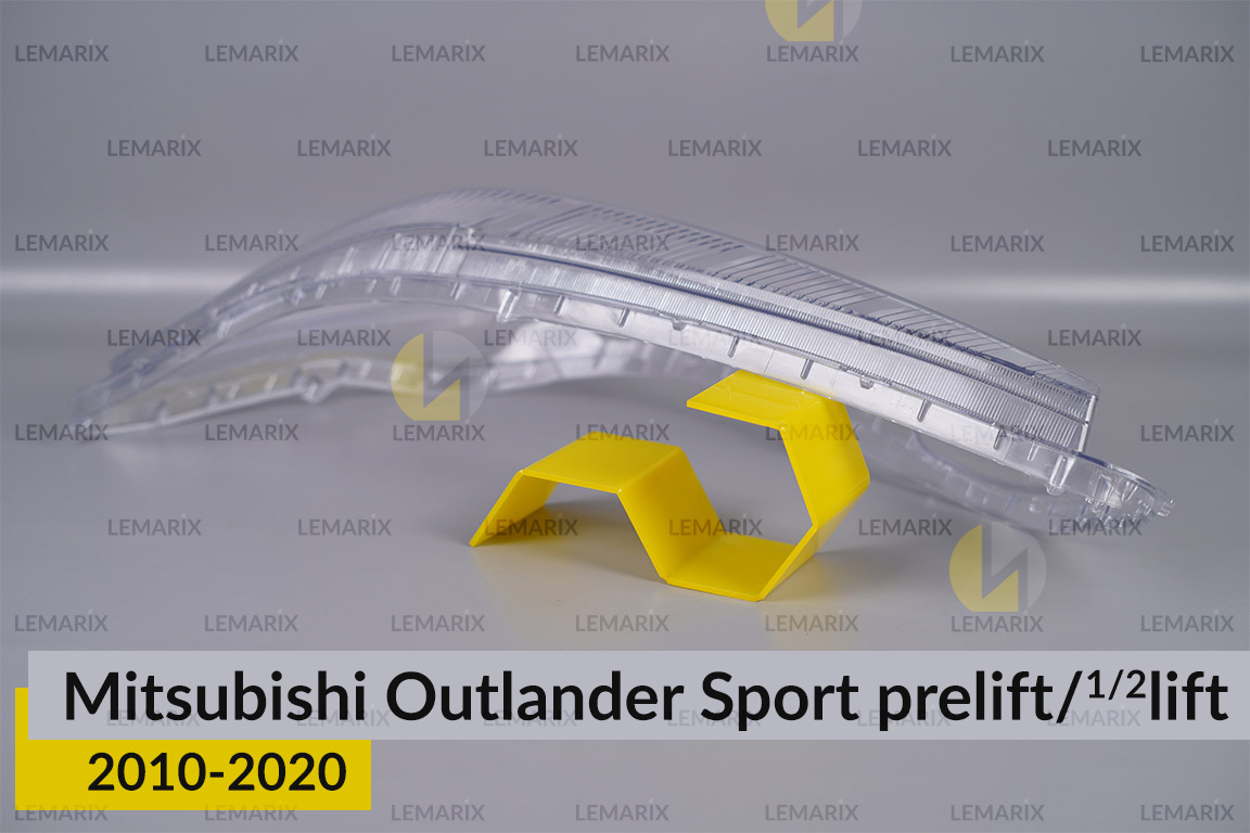 Скло фари Mitsubishi Outlander Sport (2010-2020) дорест/1/2 рест ліве
