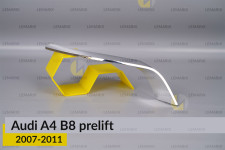 Хромована декоративна маска бокова Audi A4 B8 (2007-2011) дорест права