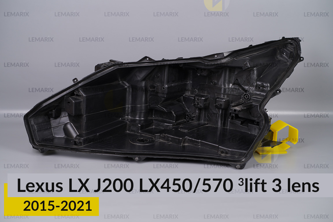Корпус фари Lexus LX J200 LX450/570 3 лінзи (2015-2021) 3 рест лівий