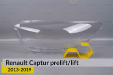 Скло фари Renault Captur (2013-2019) дорест/рест ліве