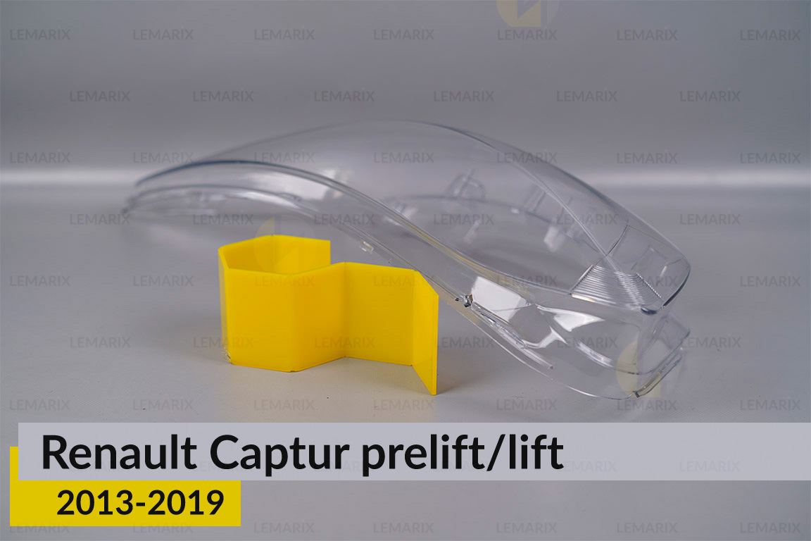 Скло фари Renault Captur (2013-2019) дорест/рест ліве