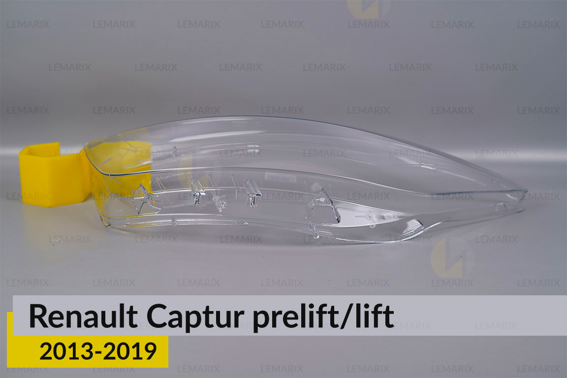 Скло фари Renault Captur (2013-2019) дорест/рест ліве