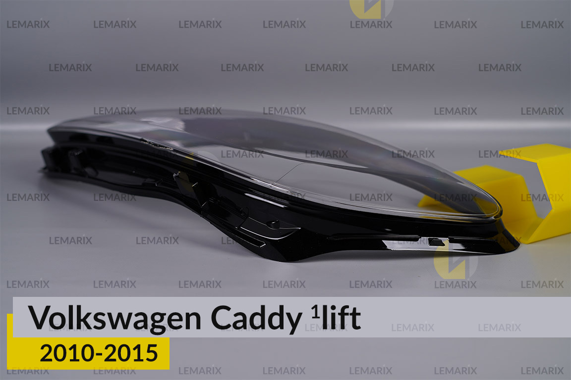Скло фари VW Volkswagen Caddy (2010-2015) 1 рест ліве