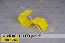 Світловод фари Audi A8 D5 LED (2017-2023) дорест короткий зовнішній правий