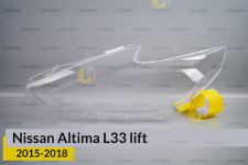 Скло фари Nissan Altima L33 (2015-2018) рест ліве