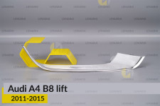 Хромована декоративна маска нижня Audi A4 B8 (2011-2015) рест права