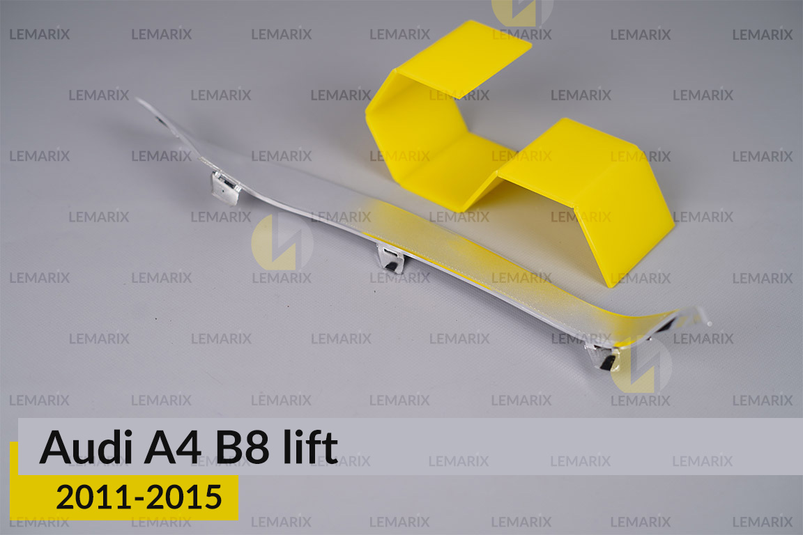 Хромированная декоративная маска нижняя Audi A4 B8 (2011-2015) рест правая