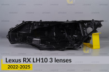 Корпус фары Lexus RX LH10 3 линзы (2022-2026) левый