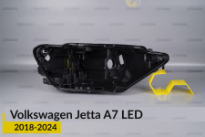 Корпус фари VW Volkswagen Jetta A7 LED (2018-2024) правий