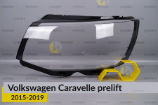 Стекло фары VW Volkswagen Caravelle (2015-2019) дорест левое