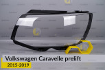 Скло фари VW Volkswagen Caravelle (2015-2019) дорест ліве