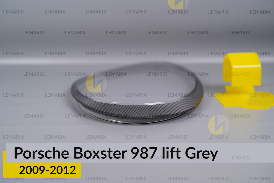 Скло фари Porsche Boxster 987 Grey (2009-2012) рест ліве
