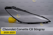 Стекло фары Chevrolet Corvette C8 Stingray (2020-2026) правое