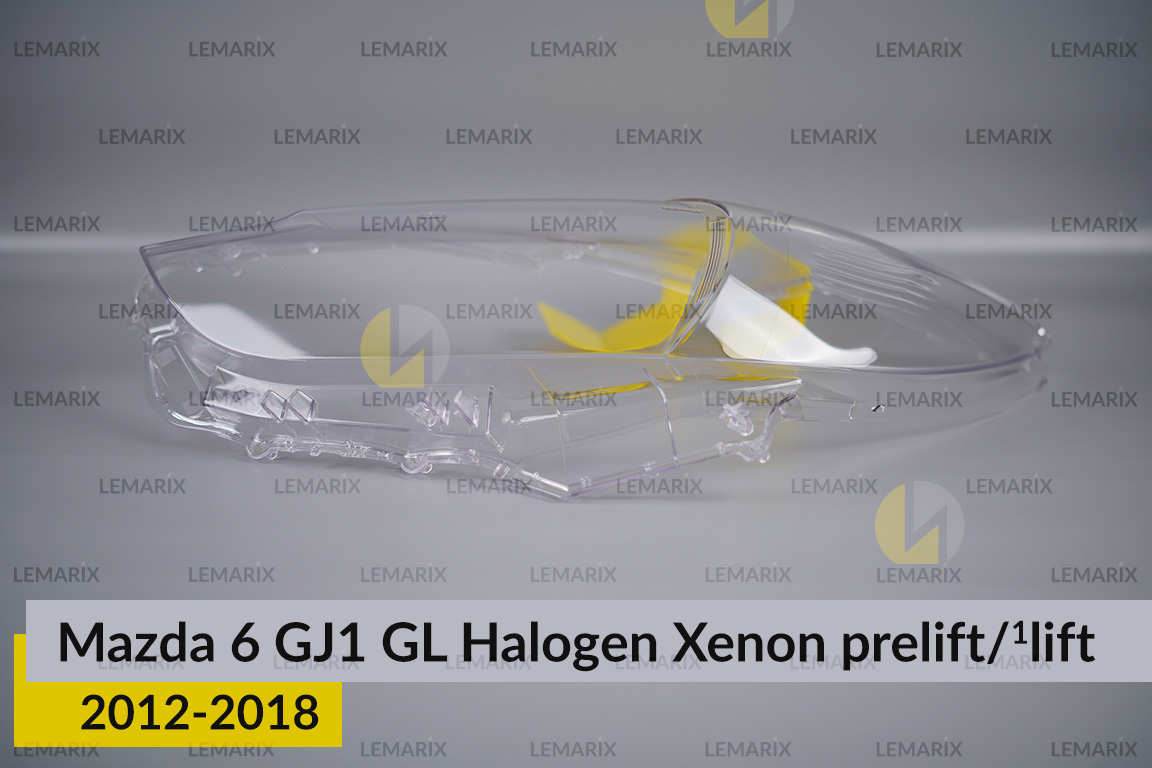 Скло фари Mazda 6 GJ1 GL Halogen Xenon (2012-2018) дорест/1 рест ліве