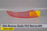 Скло заднього ліхтаря зовнішнє в крилі Alfa Romeo Giulia 952 Red (2016-2023) дорест ліве