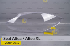 Скло фари Seat Altea/Altea XL (2009-2012) ліве