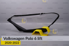 Стекло фары VW Volkswagen Polo 6 (2020-2022) рест левое