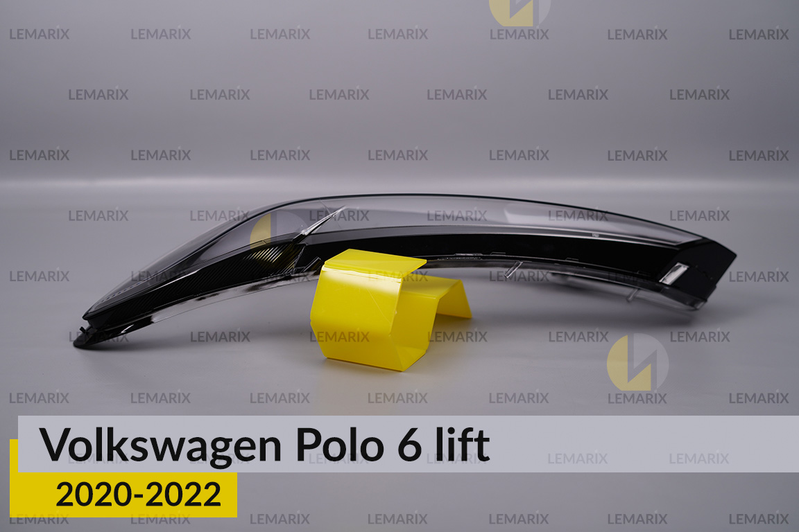 Скло фари VW Volkswagen Polo 6 (2020-2022) рест ліве